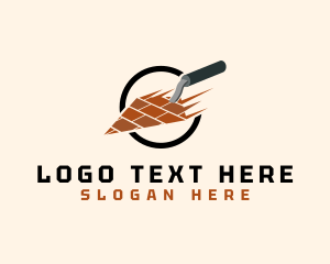 Trowel Masonry Brick Logo