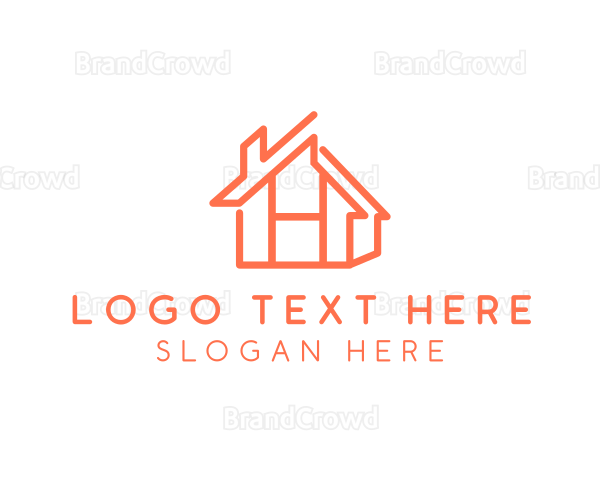 Home Realtor Letter H Logo