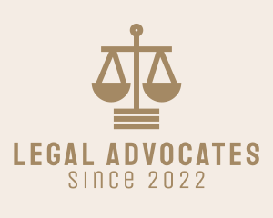 Justice Scale Legal Service  logo design