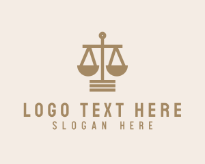 Justice Scale Legal Service  logo design