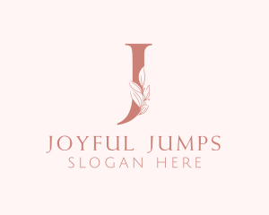 Elegant Leaves Letter J logo design