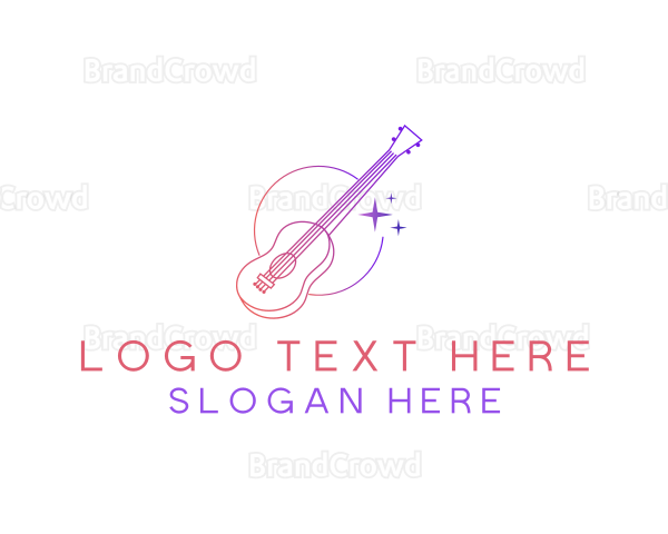 Guitar Music Instrument Logo