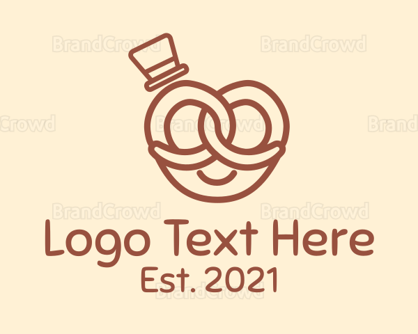 Happy Pretzel Man Logo