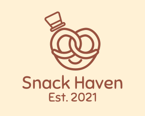 Happy Pretzel Man logo design