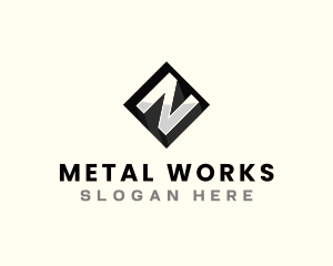 Metal - Fabrication Metal Letter N logo design