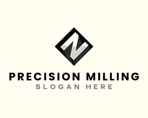 Milling - Fabrication Metal Letter N logo design