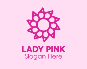 Pink Flower Salon logo design