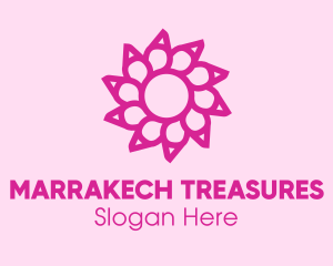 Morocco - Pink Flower Salon logo design