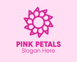 Pink Flower Salon logo design