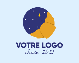 Croissant - Croissant Moon Stars logo design