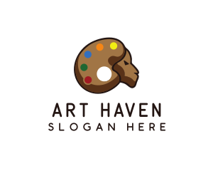 Art Goat Paint Palette logo design