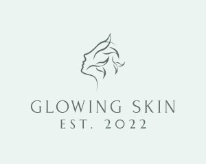 Flower Face Beauty Skincare logo design