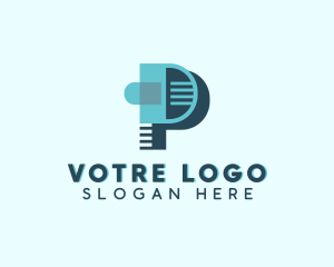 Creative Digital Agency Letter P  Logo