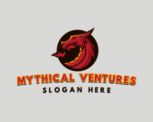 Myth - Fire Dragon Myth logo design