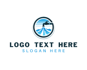 Hot Tub - Faucet Water Plumbing logo design