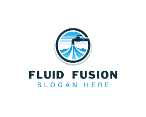 Faucet Water Plumbing logo design