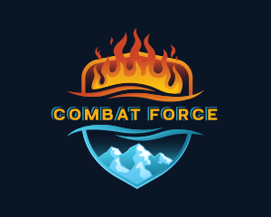 Shield - Fire Glacier Hvac logo design