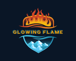 Fire Glacier Hvac logo design