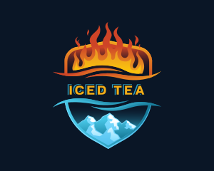 Fire Glacier Hvac logo design