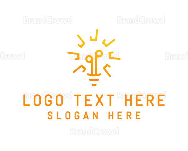 Sun Light Bulb Logo