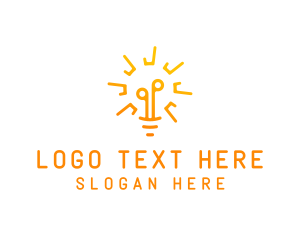 Sun Light Bulb Logo