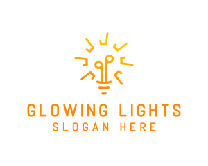 Sun Light Bulb logo design