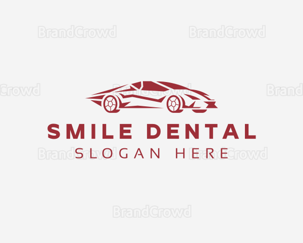 Red Sports Car Vehicle Logo