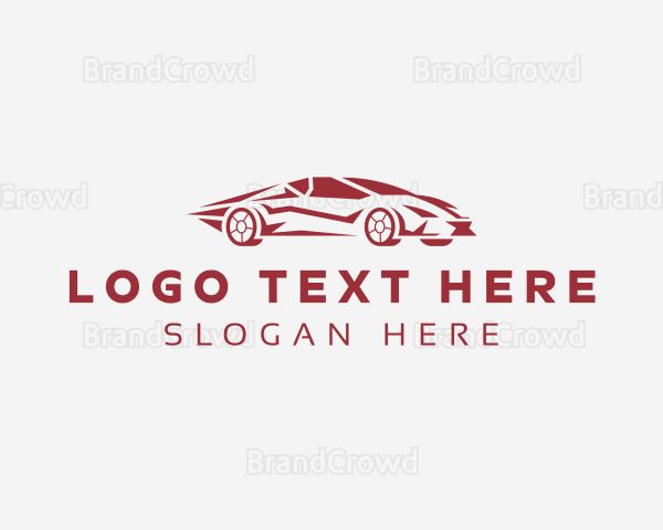 Red Sports Car Vehicle Logo