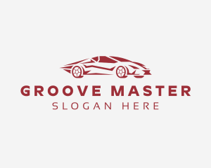 Red Sports Car Vehicle Logo