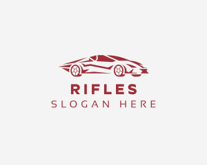 Supercar - Red Sports Car Vehicle logo design