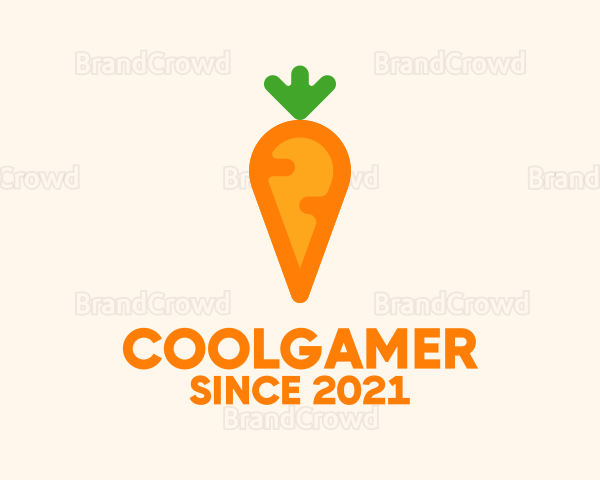 Organic Carrot Vegetable Logo