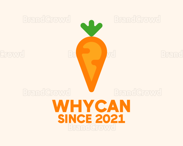 Organic Carrot Vegetable Logo