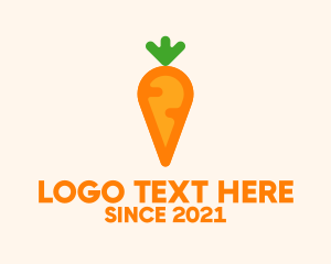 Root Crop - Organic Carrot Vegetable logo design