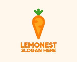 Organic Carrot Vegetable  Logo