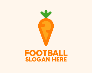 Organic Carrot Vegetable  Logo