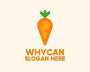 Organic Carrot Vegetable  Logo