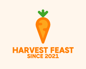 Organic Carrot Vegetable  logo design