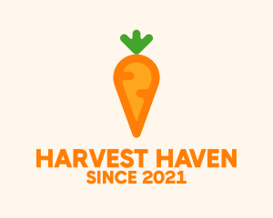 Organic Carrot Vegetable  logo design