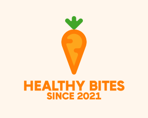 Organic Carrot Vegetable  logo design