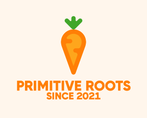 Organic Carrot Vegetable  logo design