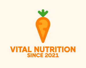 Organic Carrot Vegetable  logo design