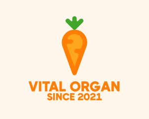 Organic Carrot Vegetable  logo design