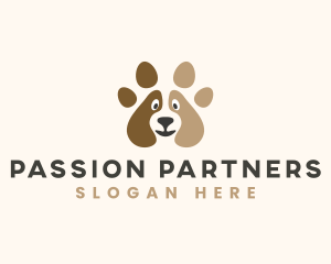 Dog Kennel Paw logo design