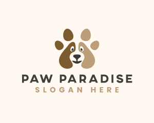 Dog Kennel Paw logo design