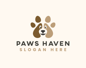 Dog Kennel Paw logo design