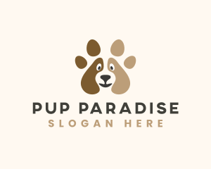 Dog Kennel Paw logo design