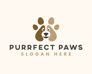 Dog Kennel Paw logo design