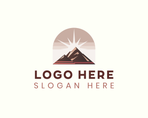 Trails - Mountain Peak Adventure logo design