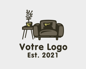 Upholsterer - Living Room Furniture logo design