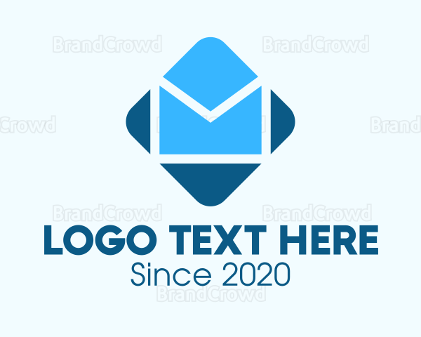 Blue Mail Envelope Logo